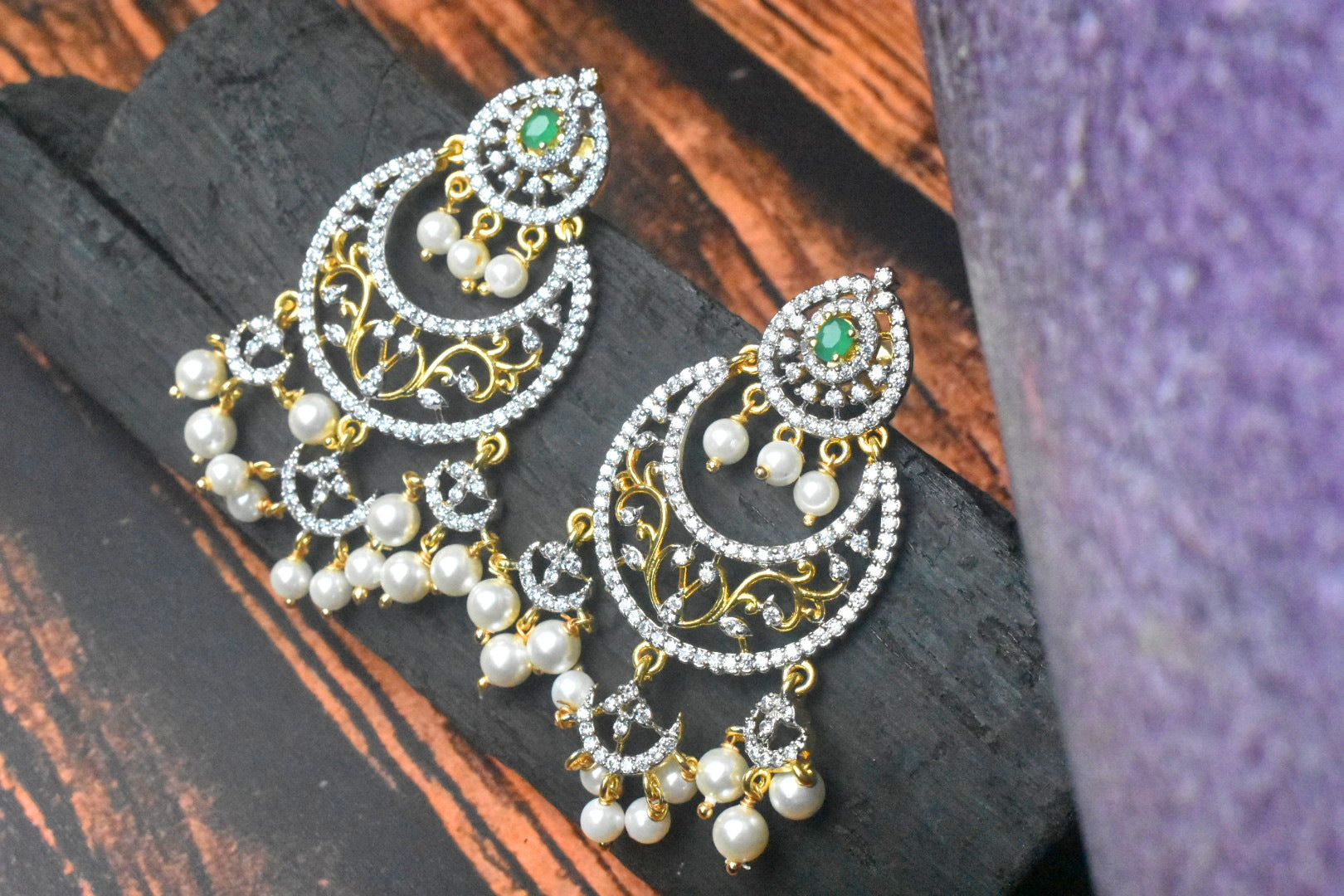 American Diamonds Chandbalis By Asp Fashion Jewellery