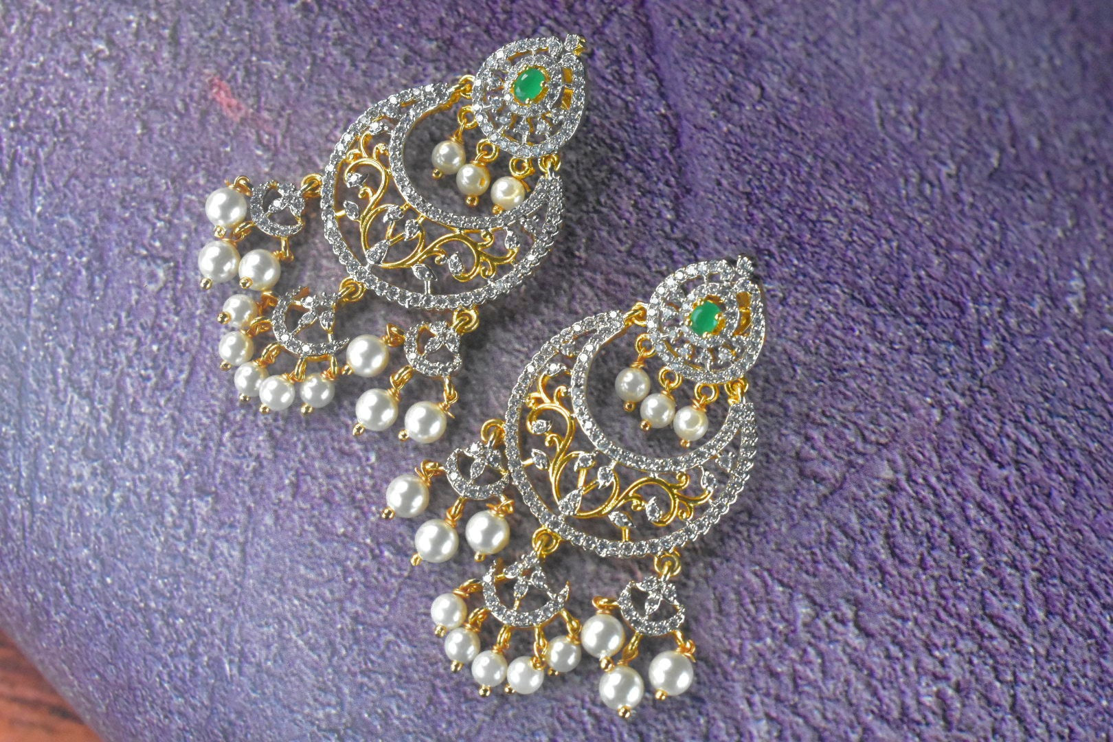 American Diamonds Chandbalis By Asp Fashion Jewellery