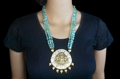 Monalisa Beads Necklace With Antique Laxmi Pendant By Asp Fashion Jewellery