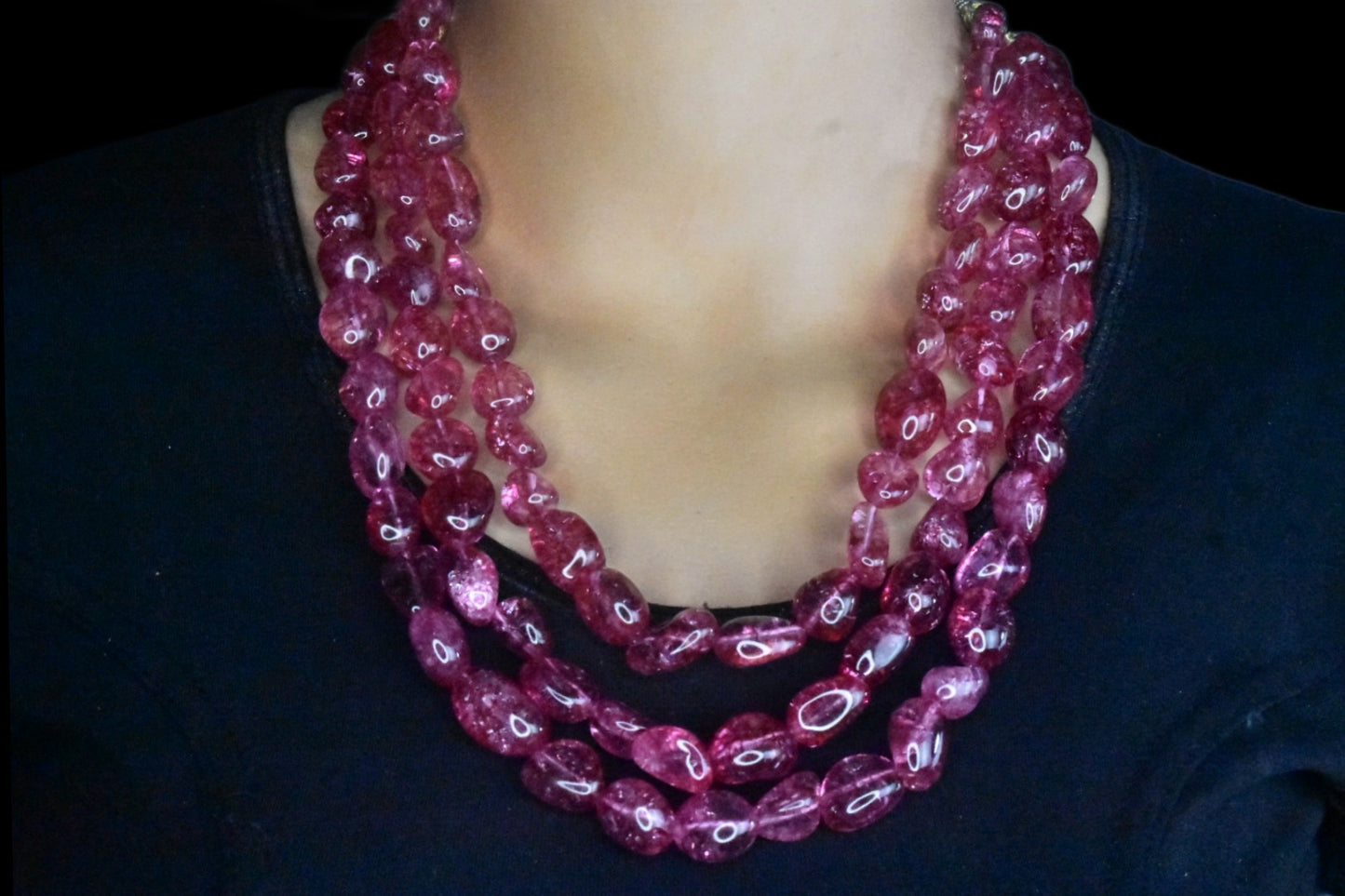 Ruby Tumbles 3 line Necklace
By Asp Fashion Jewellery