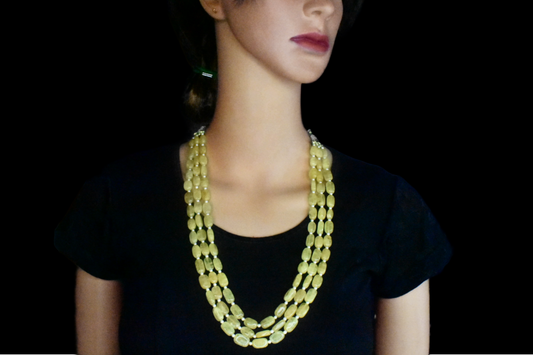Yellow Monalisa Beads Necklace By Asp Fashion Jewellery