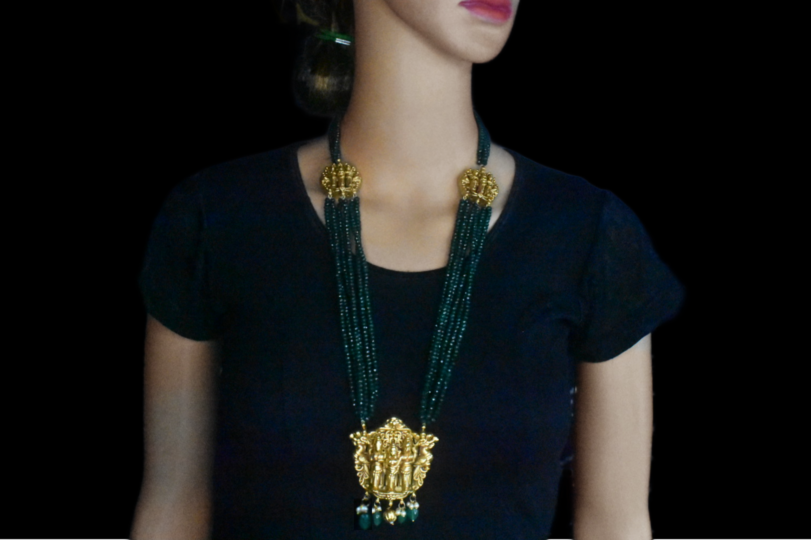 Ram Parivar multi-row Antique Haram  By Asp Fashion Jewellery