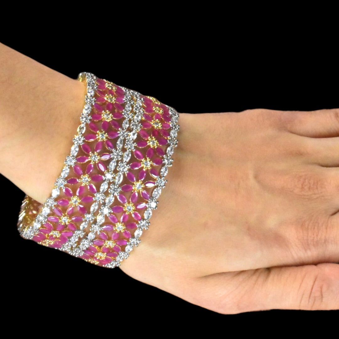 American Diamond Bangles Set By Asp Fashion Jewellery