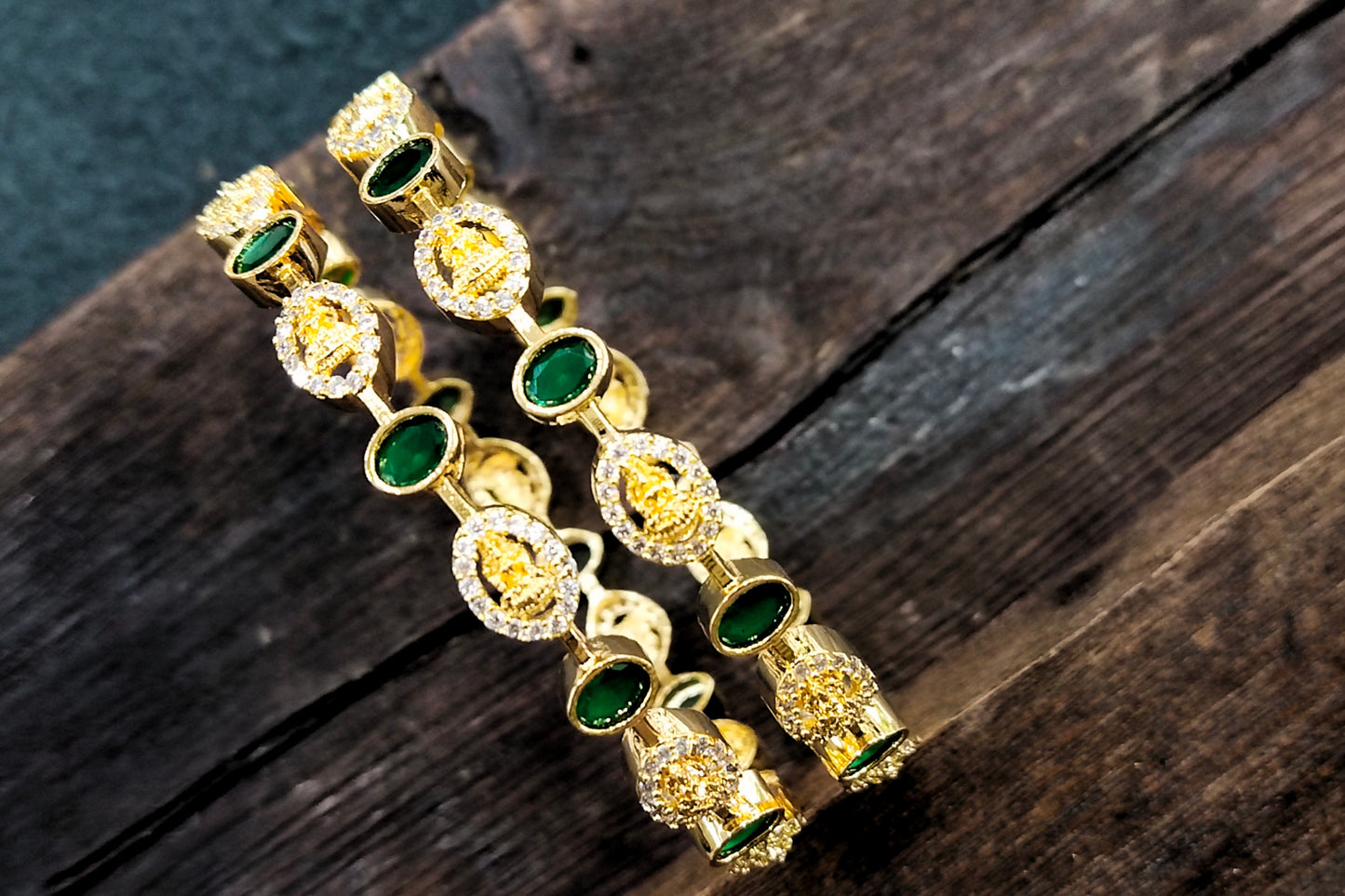 Cz Laxmi Bangles set By Asp Fashion Jewellery