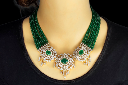 Stylish Emerald Beads Diamond Necklace
By Asp Fashion Jewellery