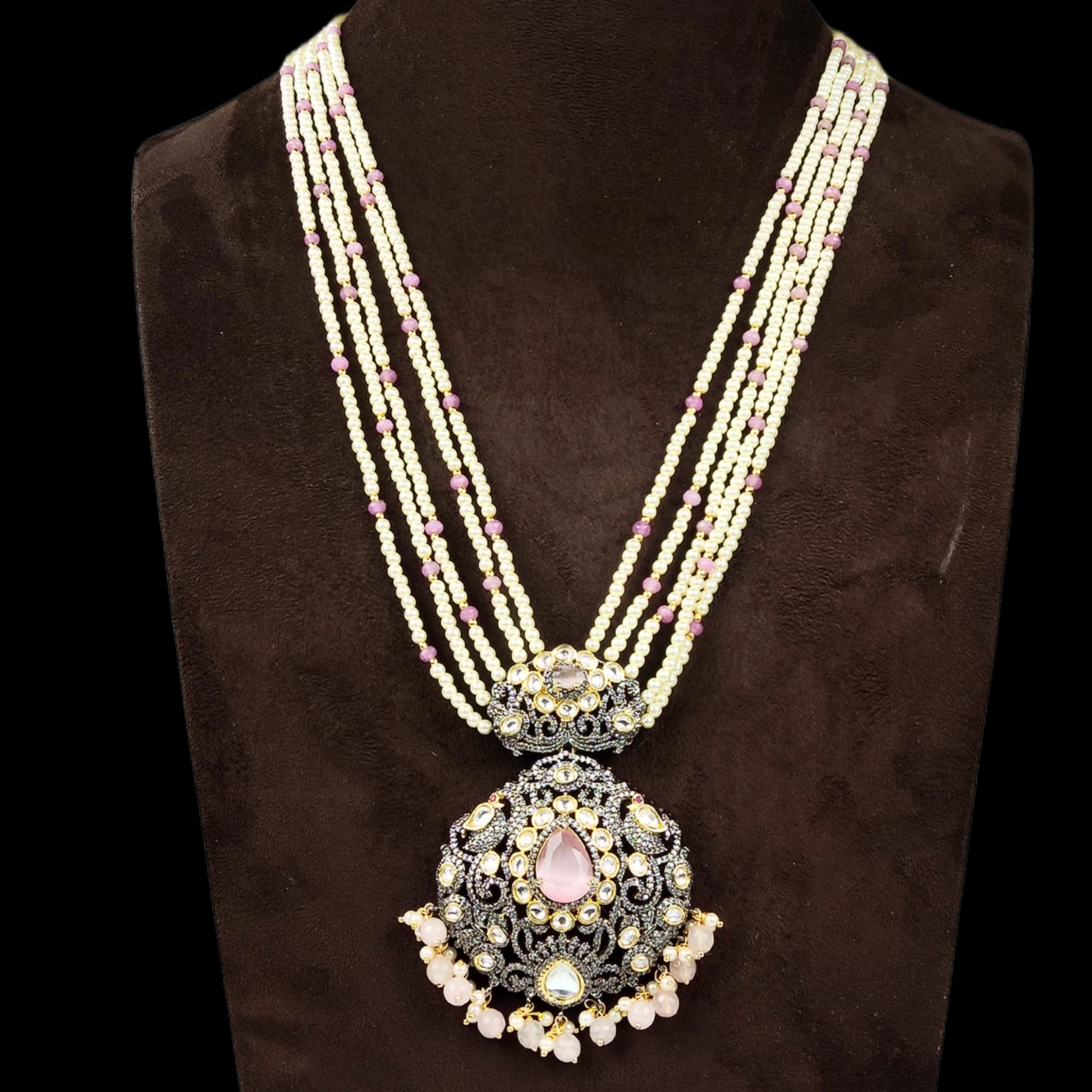 Polki Victorian Necklace Set By Asp Fashion Jewellery