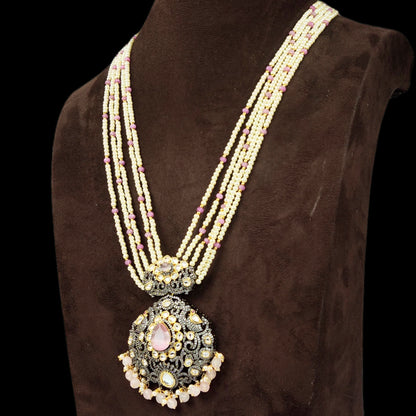 Polki Victorian Necklace Set By Asp Fashion Jewellery