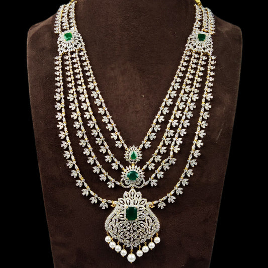 Royal American Diamond Layered Necklace Set