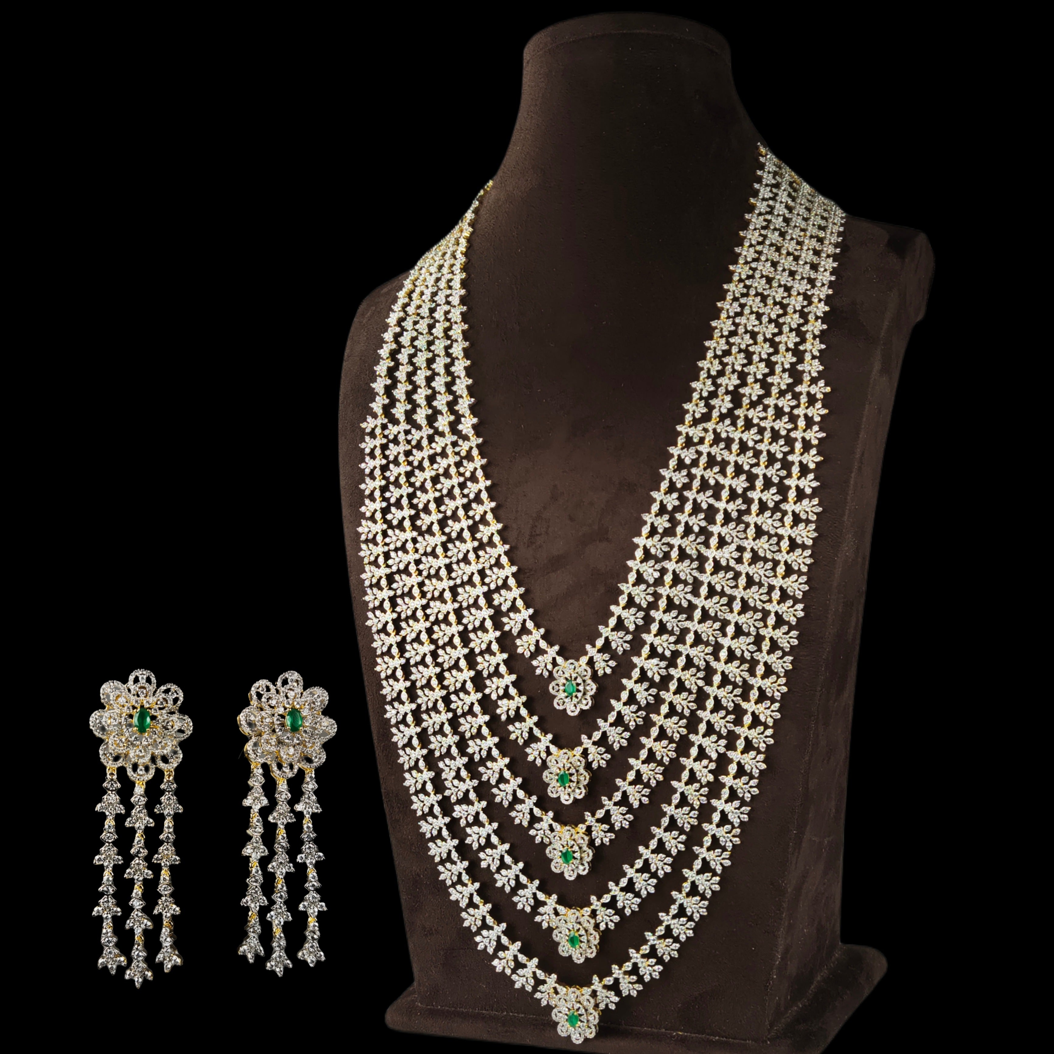 American Diamond Panchlada Haram  By Asp Fashion Jewellery