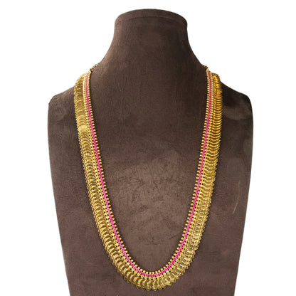 Traditional Lakshmi Leaf Shape Coin Kasu Mala Haram By Asp Fashion Jewellery