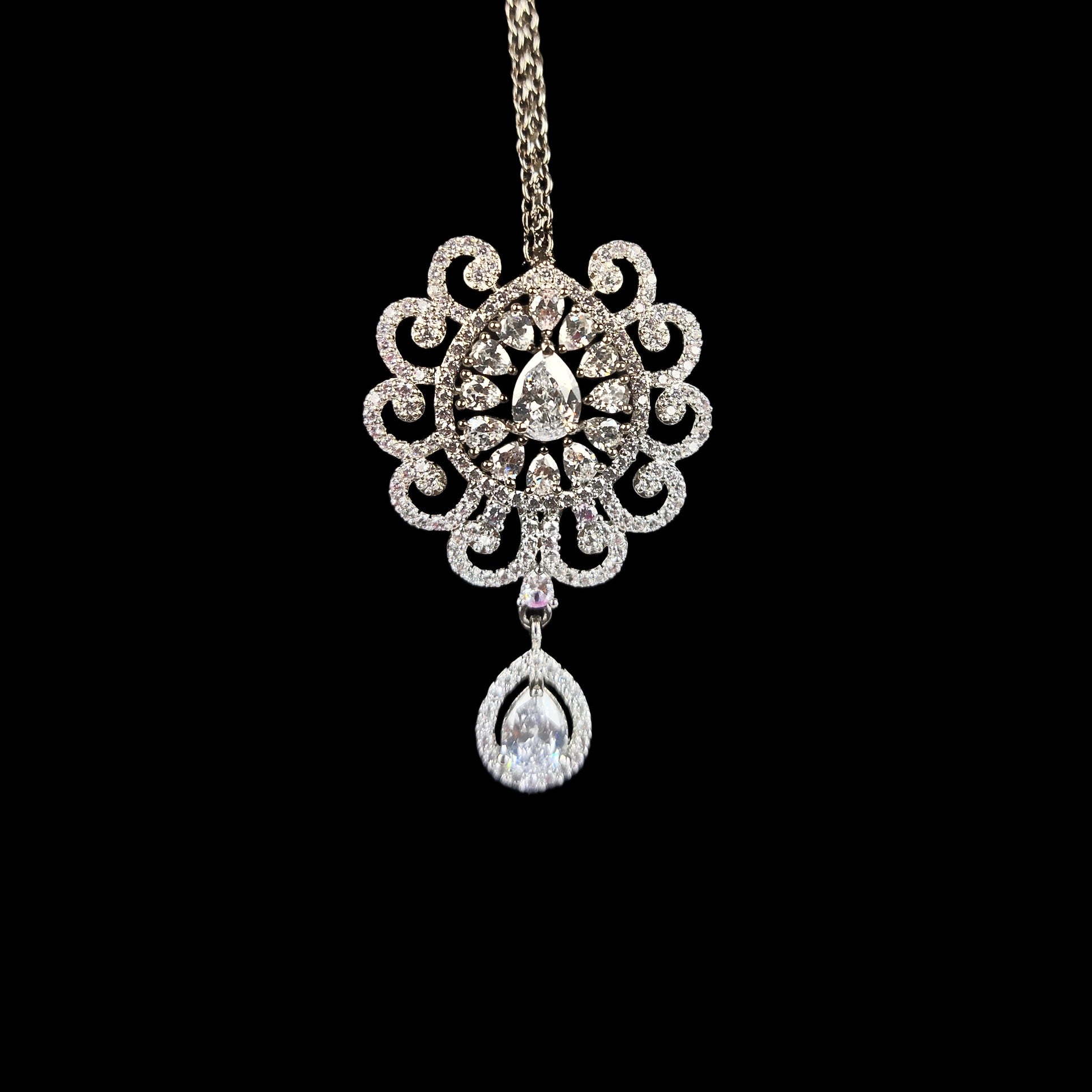 Eternal Splendor: Antique Georgian/Victorian Diamond Tiara & Necklace Set  with 500+ Diamonds: Description by Adin Antique Jewelry.