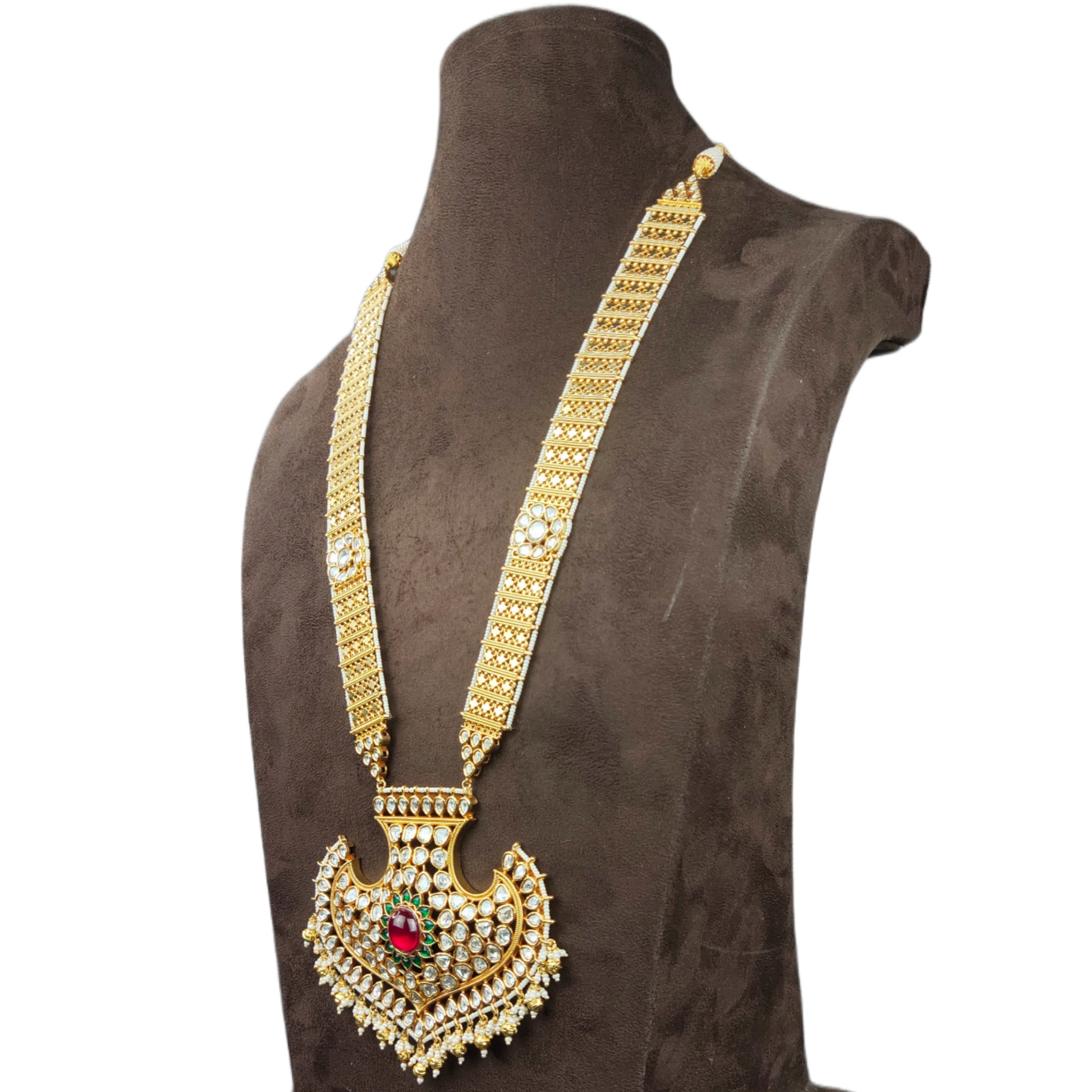 Polki Long Necklace Set By Asp Fashion Jewellery