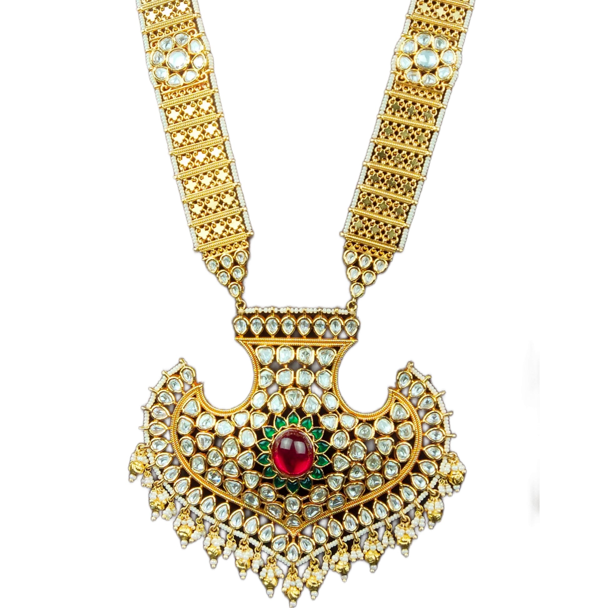 Polki Long Necklace Set By Asp Fashion Jewellery