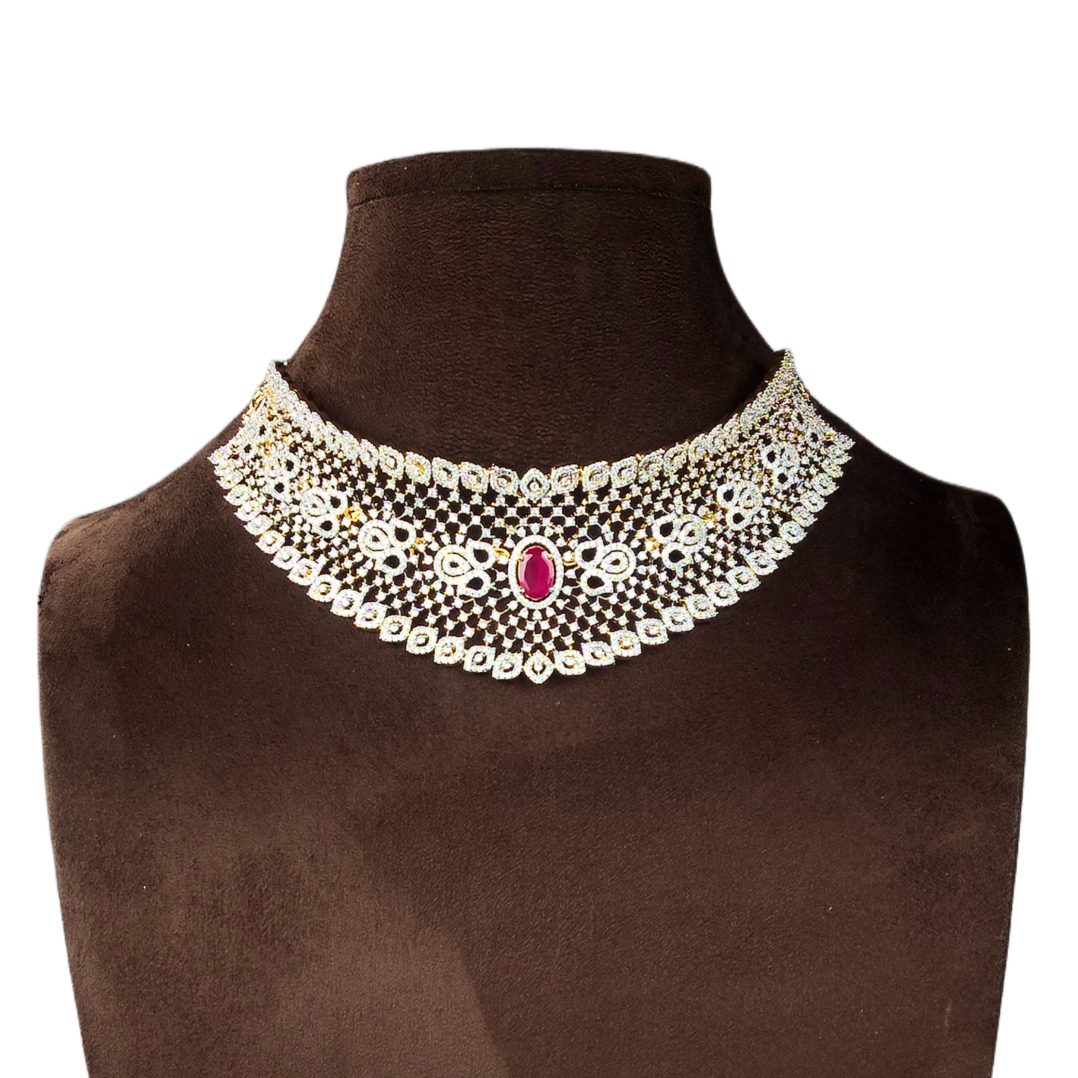 Bridal Detachable Diamond Choker   By Asp Fashion Jewellery