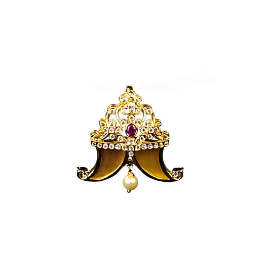 Best Quality Dual Gold Plated Lion Nail with Diamond Pendant By Asp Fashion Jewellery