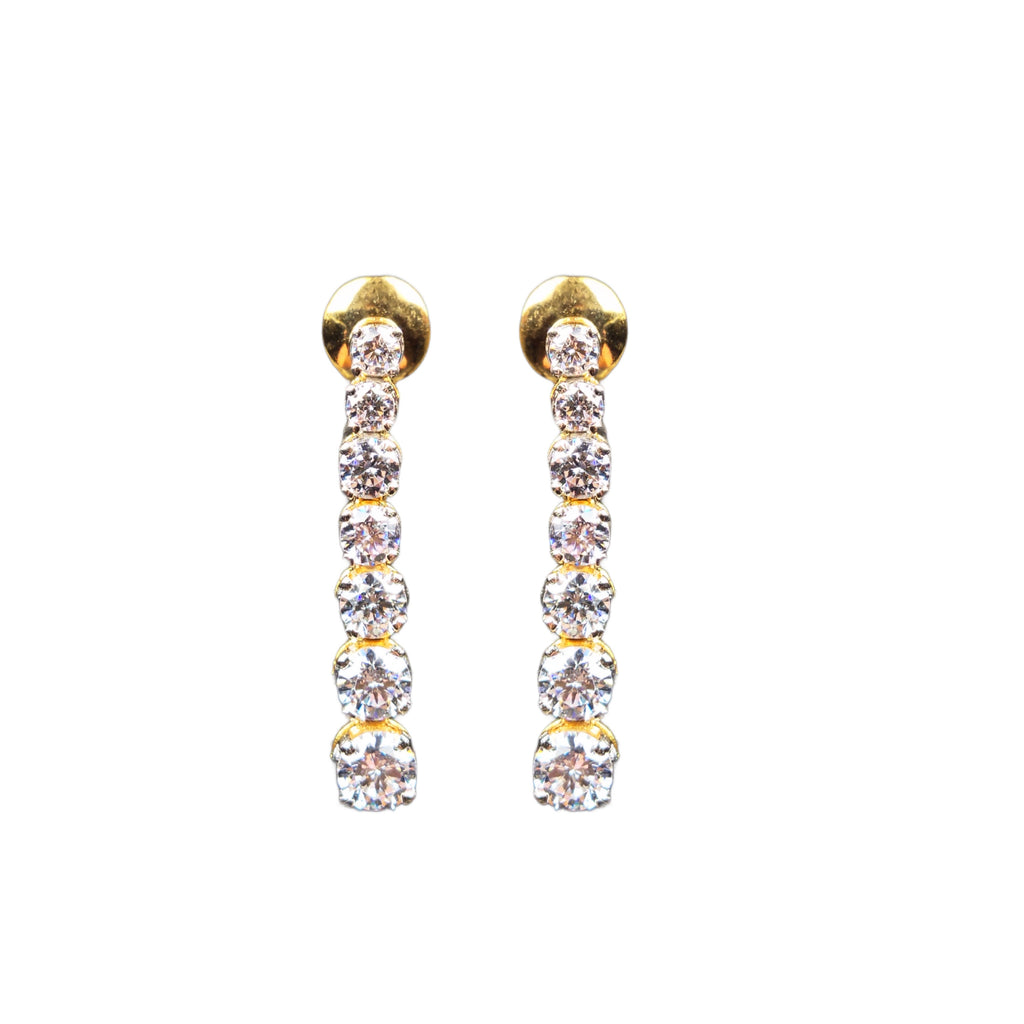 Asp single line drop Swarovski earrings