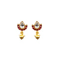 Asp Moissanite Polki Mango Stud Earrings Set