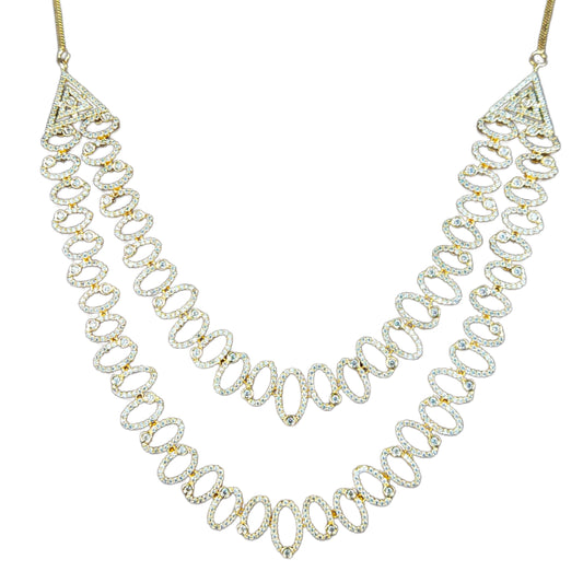 Stylish CZ Two Layered Necklace Set
By Asp Fashion Jewellery