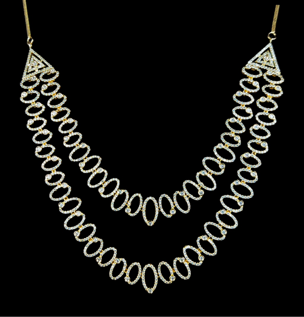 Stylish CZ Two Layered Necklace Set
By Asp Fashion Jewellery