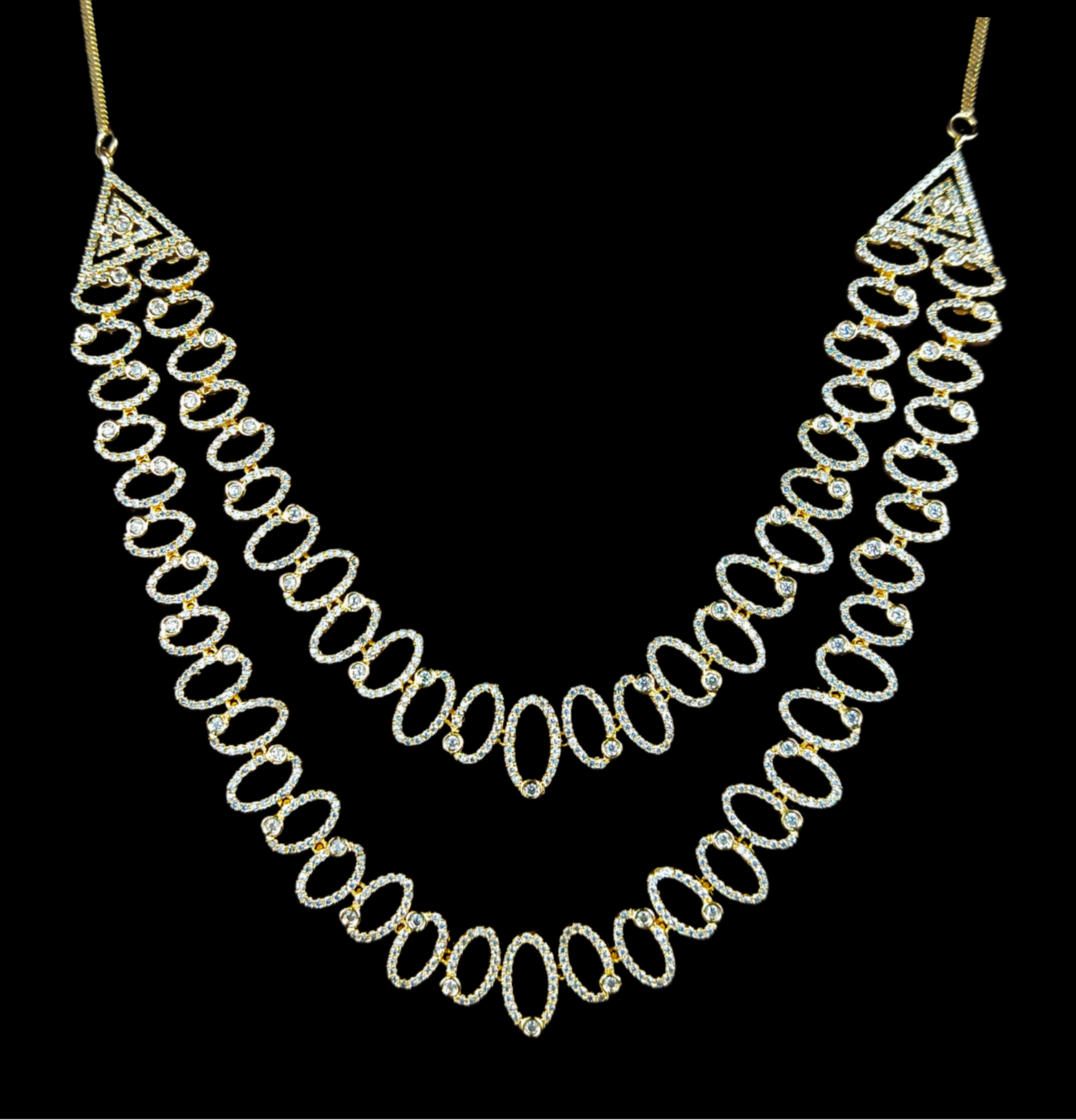 Stylish CZ Two Layered Necklace Set
By Asp Fashion Jewellery