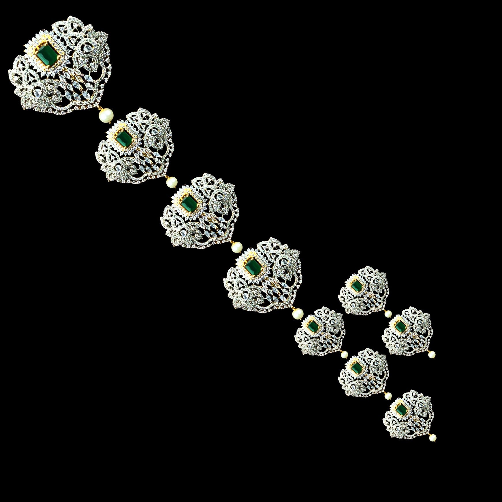 Traditional American Diamond Jada Bilallu By Asp Fashion Jewellery