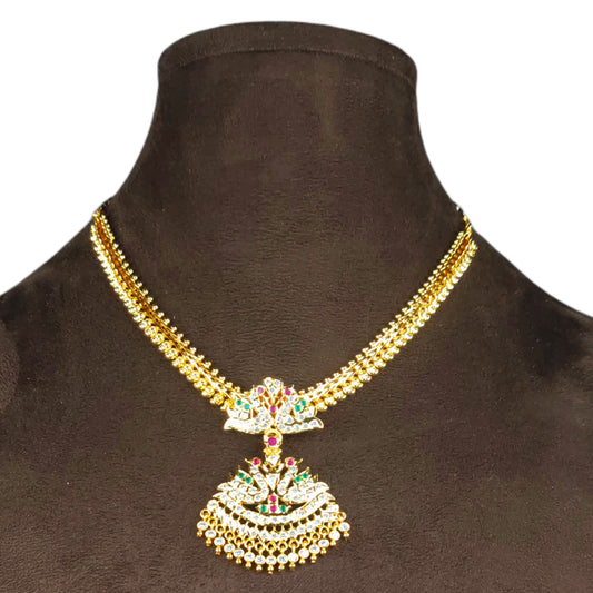Traditional Cz Pathakam Necklace By Asp Fashion Jewellery