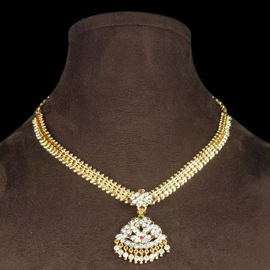 Traditional Cz Pathakam Necklace By Asp Fashion Jewellery