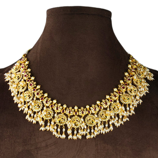 Cz Guttapussalu Necklace Set By Asp Fashion Jewellery