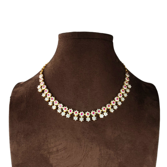 Classy American Diamond Necklace Set By Asp Fashion Jewellery