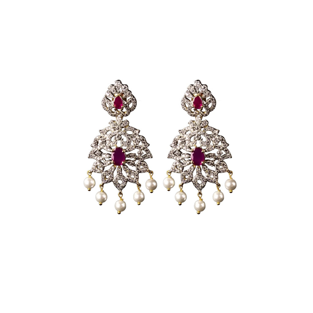 American Diamond Necklace Set - Elegant Bridal Collection