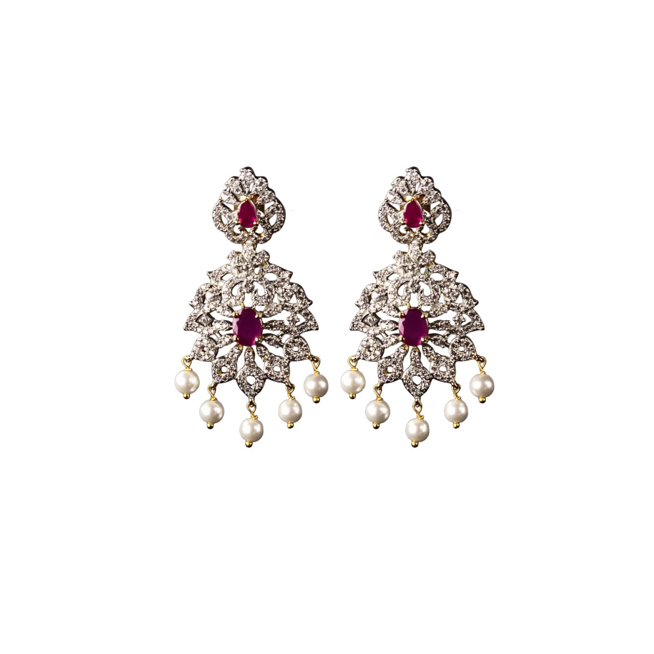 American Diamond Necklace Set - Elegant Bridal Collection