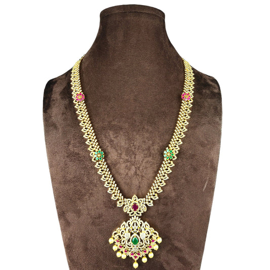 Stylish Cz Long Haram By Asp Fashion Jewellery