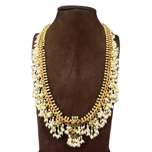 Traditional Cz Guttapusallu Necklace Set By Asp Fashion Jewellery