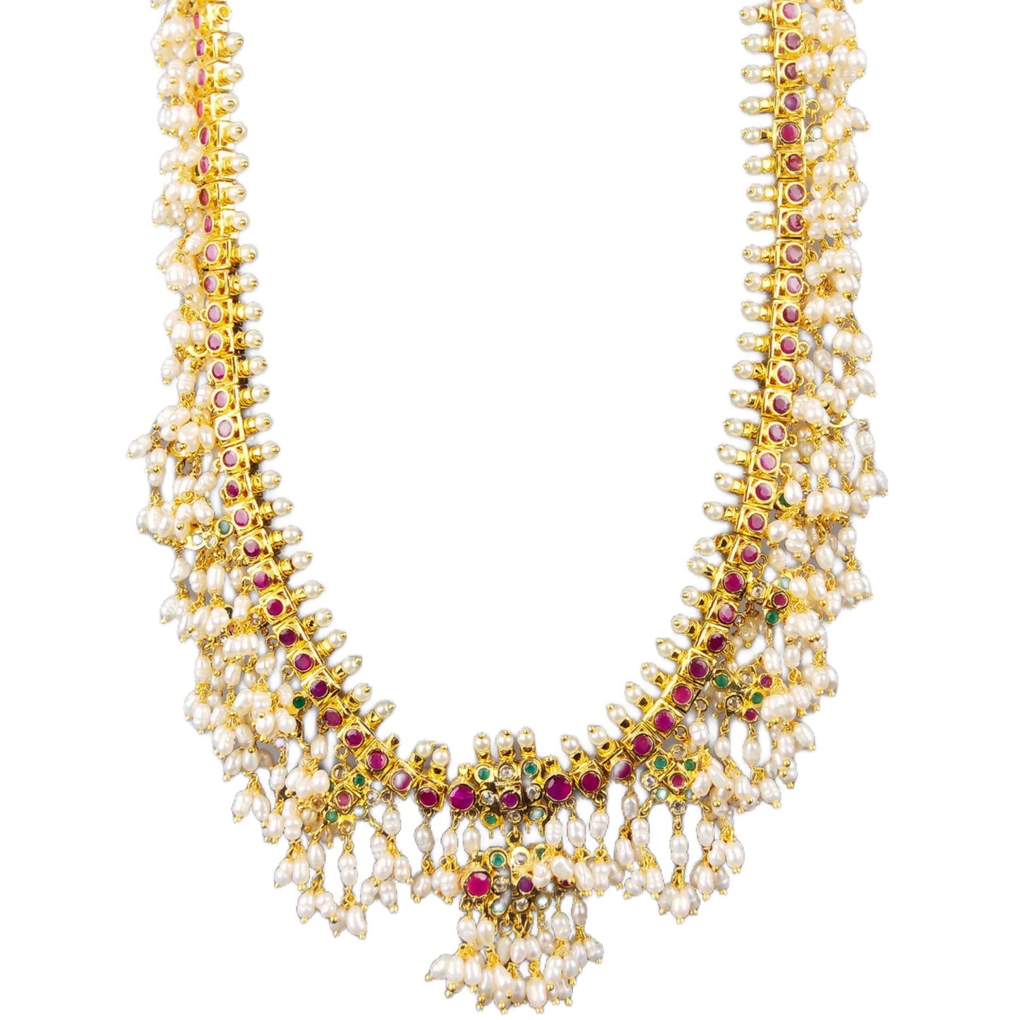 Traditional Cz Guttapusallu Necklace Set By Asp Fashion Jewellery