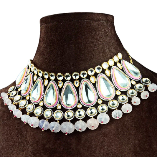 Fine Moissanite Polki Bridal Choker Set By Asp Fashion Jewellery