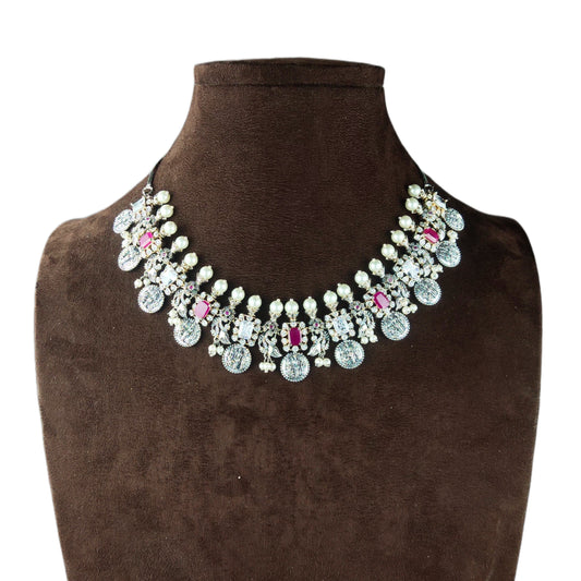 Oxidised Silver Ram Parivar  Necklace By Asp Fashion Jewellery