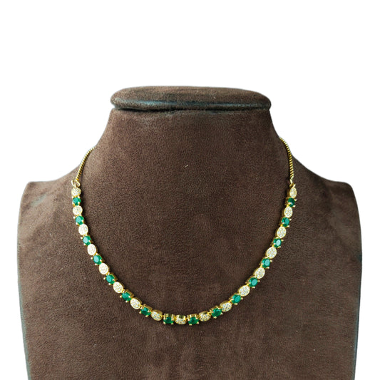 Single Line Cz Necklace By Asp Fashion Jewellery