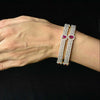 Vibrant American Diamond Bangles Set By Asp Fashion Jewellery 