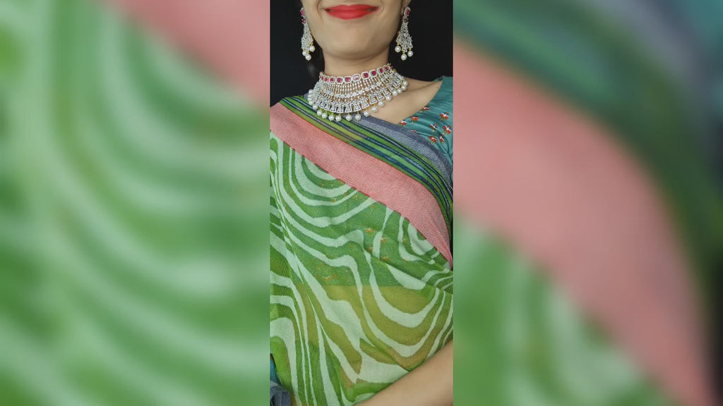 Intricately Crafted American Diamond Bridal Choker Set - 24K Gold Plated