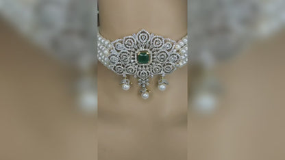 Pearl Choker with Diamond Pendant

By Asp Fashion Jewellery