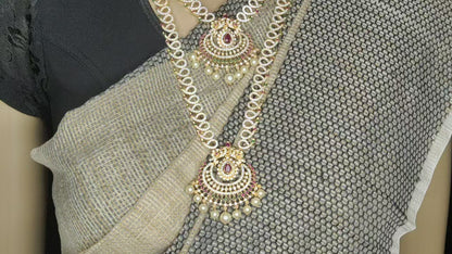 Cz Traditional Bridal Combo Necklace Set