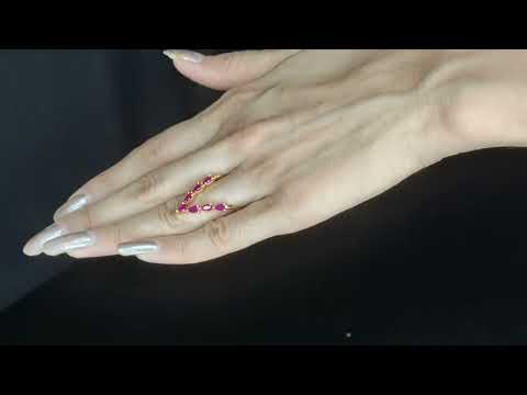 Floating Vanki Ring - 24K Gold Plated Curved South Indian Jewelry